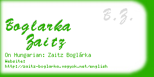 boglarka zaitz business card
